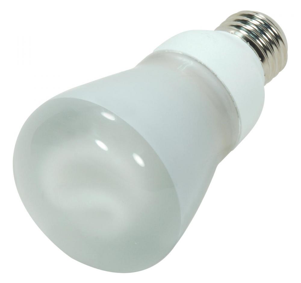11 Watt; R20 Compact Fluorescent; 2700K; 82 CRI; Medium base; 120 Volt; Shatter Proof