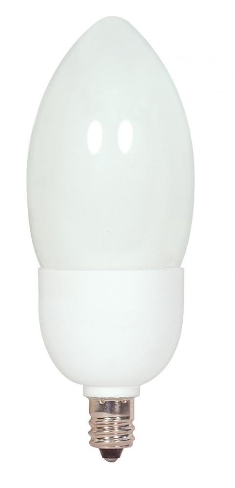 7 Watt; B11 Compact Fluorescent; 4100K; 82 CRI; Candelabra base; 120 Volt