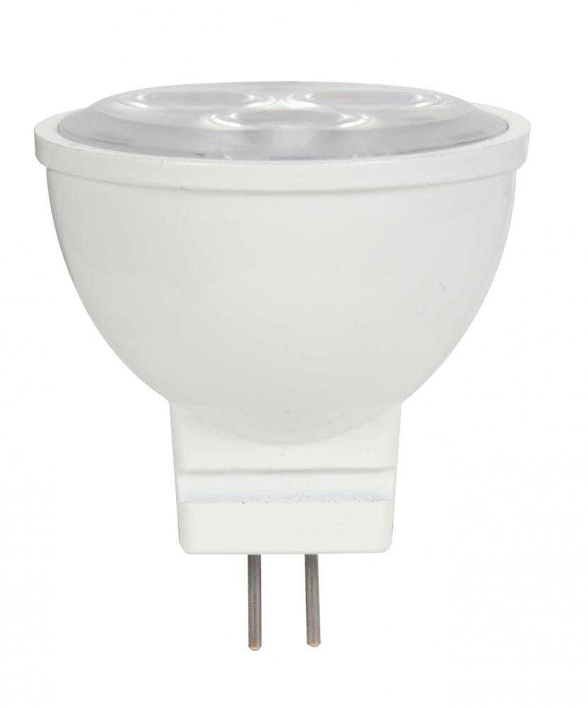 3W; LED; MR11; 3000K; 25 deg. beam spread; 25000 Average rated hours; 210 Lumens; GU4 base; 12 Volt