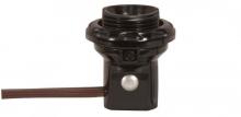 Satco Products Inc. 80/1473 - Phenolic Threaded Candelabra Socket With Leads / Rings; 1-1/4" With Shoulder and Phenolic Ring;