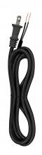 Satco Products Inc. 80/2288 - 8 Foot Rayon Cord Set; Black Finish; 18/2 SPT-2 105C With Molded Polarized Plug; 200 Carton; Tinned