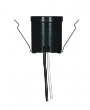 Satco Products Inc. 80/2299 - Snap-In Socket With Top Rim And For 3-1/4" - 4" Holders; 9" AWM B/W Leads 105C;