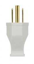 Satco Products Inc. 80/2413 - Thermoplastic HD Plug; White; 2 Pole; 3 Wire And Ground; 15A; 125V