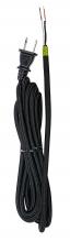 Satco Products Inc. 80/2466 - 12 Foot Rayon Cord Set; Black Finish; 18/2 SPT-2 105C With Molded Polarized Plug; 50 Carton; Tinned