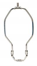 Satco Products Inc. 90/2377 - Light Duty Harp; Polished Nickel Finish; 6" Height; 1/8 IP Saddle; 1/4-27 Thread; 125 Carton