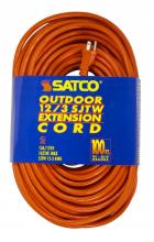 Satco Products Inc. 93/5019 - 100 Foot Orange Heavy Duty Outdoor Extension Cord; 12/3 Ga. SJTW-3 Orange Cord With Sleeve;