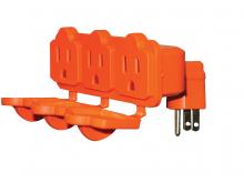 Satco Products Inc. 93/5042 - Triple Orange Outdoor Grounded 3 Outlet Current Tap; No Wire; 15A/125V; 1875W
