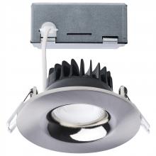 Satco Products Inc. S11632R1 - 10 Watt LED Direct Wire Downlight; Remote Driver; CCT Selectable; Dimmable; Round; Brushed Nickel