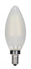 Satco Products Inc. S21704 - 4.5 Watt B11 LED; Frosted; Candelabra base; 2700K; 350 Lumens; 120 Volt; 2-Card