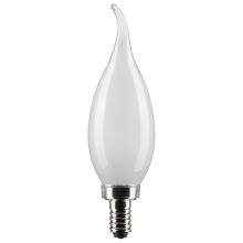 Satco Products Inc. S21845 - 4 Watt CA10 LED; Frosted; Candelabra Base; 5000K; 350 Lumens; 120 Volt; 2-Pack