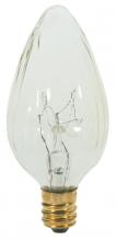 Satco Products Inc. S3360 - 15 Watt F10 Incandescent; Clear; 1500 Average rated hours; 110 Lumens; Candelabra base; 120 Volt