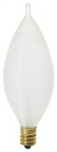 Satco Products Inc. S3403 - 25 Watt C11 Incandescent; Spun White; 4000 Average rated hours; 160 Lumens; Candelabra base; 120