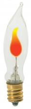 Satco Products Inc. S3761 - 3 Watt CA5 1/3 Incandescent; Clear; 1000 Average rated hours; Candelabra base; 120 Volt; Carded