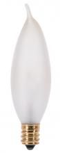 Satco Products Inc. S3778 - 25 Watt CA8 Incandescent; Frost; 1500 Average rated hours; 200 Lumens; Candelabra base; 120 Volt;