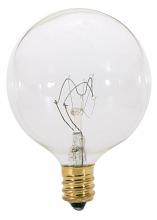 Satco Products Inc. S3822 - 25 Watt G16 1/2 Incandescent; Clear; 1500 Average rated hours; 232 Lumens; Candelabra base; 120 Volt