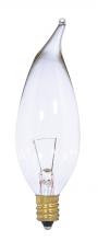 Satco Products Inc. S3867 - 15 Watt CA10 Incandescent; Clear; 1500 Average rated hours; 150 Lumens; Candelabra base; 12 Volt