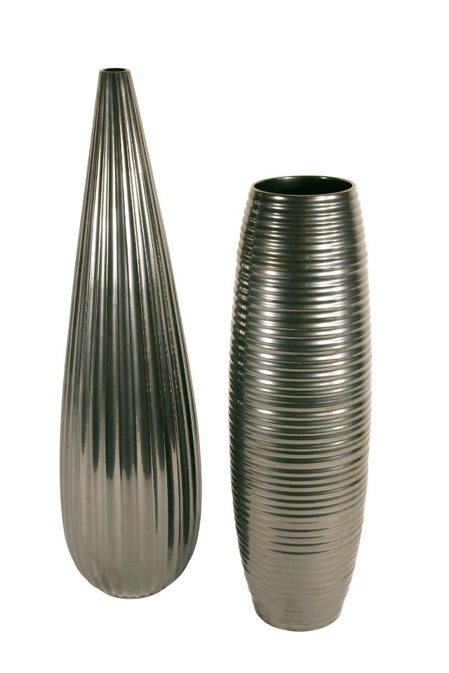 VASE, HORIZ. ONION, URBAN, GUNMETAL