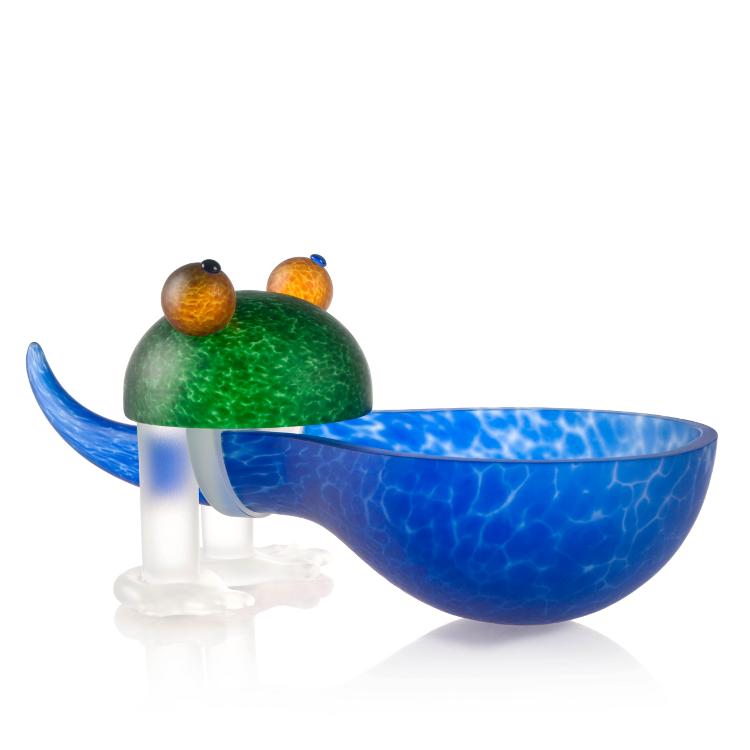 ST/ FROSCH, frog bowl, blue
