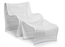 Oggetti Luce 05-LL OTM/OD/WH - LOLA OTTOMAN, OUTDOOR, WHITE