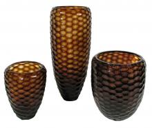 Oggetti Luce 19-TPZ/1800 - HONEYCOMB CUT VASE, LG, TPZ