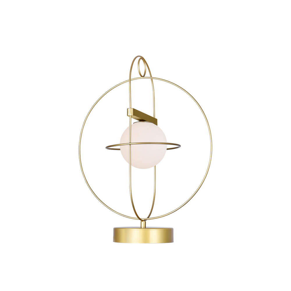 Orbit 1 Light Lamp With Medallion Gold Finish