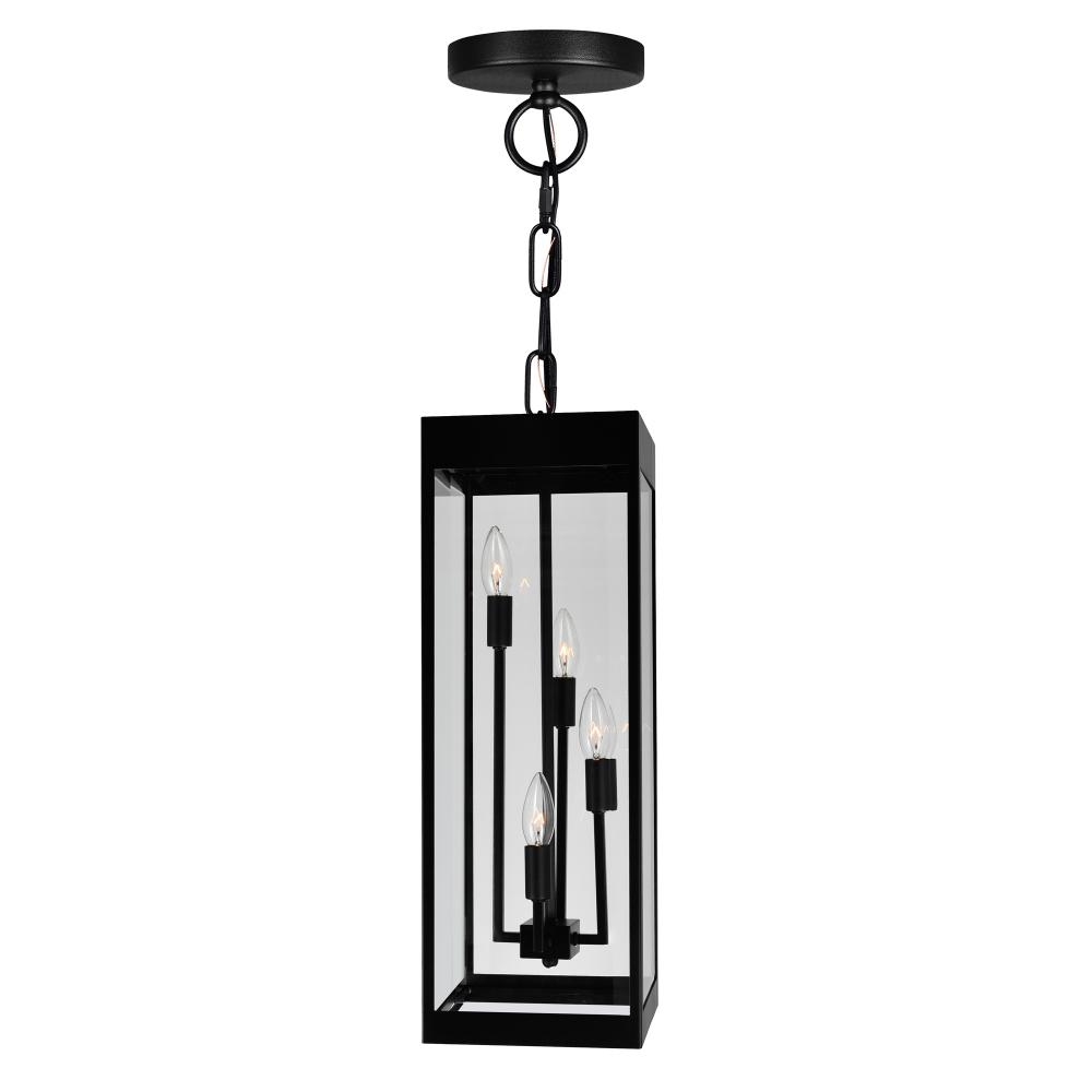 Windsor 4 Light Black Outdoor Ceiling Light