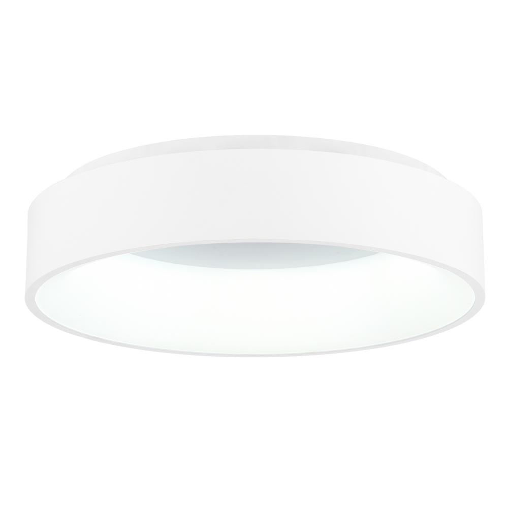 Arenal LED Drum Shade Flush Mount With White Finish