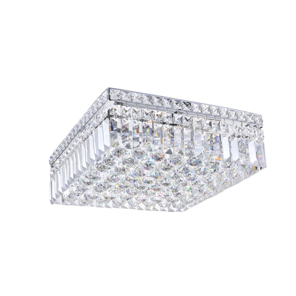 Colosseum 5 Light Flush Mount With Chrome Finish