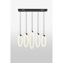 CWI Lighting 1273P23-5-101-RC - Hoops 5 Light LED Chandelier With Black Finish