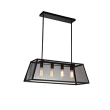 CWI Lighting 9601P31-4-101-A - Macleay 4 Light Down Chandelier With Black Finish