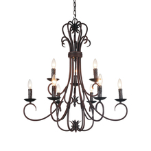 CWI Lighting 9817P29-9-121 - Maddy 9 Light Up Chandelier With Oil Rubbed Brown Finish