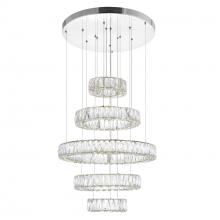 CWI Lighting 1044P24-601-R-5C - Madeline LED Chandelier With Chrome Finish