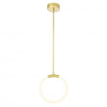 CWI Lighting 1273P10-1-602 - Hoops 1 Light LED Pendant With Satin Gold Finish