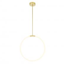 CWI Lighting 1273P24-1-602 - Hoops 1 Light LED Chandelier With Satin Gold Finish