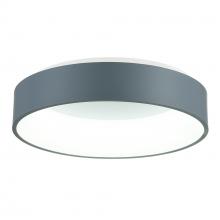 CWI Lighting 7103C18-1-167 - Arenal LED Drum Shade Flush Mount With Gray & White Finish