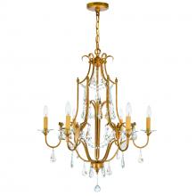 CWI Lighting 9836P28-6-125 - Electra 6 Light Up Chandelier With Oxidized Bronze Finish