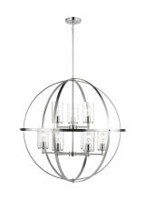 Generation Lighting 3124679-962 - Alturas indoor dimmable 9-light multi-tier chandelier in brushed nickel finish with spherical steel