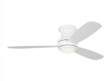 Generation Lighting 3OBSHR52RZWD - Orbis 52 Inch Indoor/Outdoor Integrated LED Dimmable Hugger Ceiling Fan