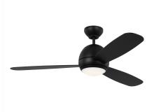 Generation Lighting 3OBSR52MBKD - Orbis 52 Inch Indoor/Outdoor Integrated LED Dimmable Ceiling Fan