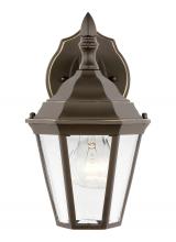 Generation Lighting 88937-71 - Bakersville traditional 1-light outdoor exterior small wall lantern sconce in antique bronze finish