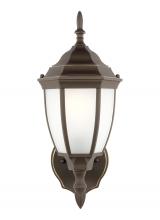 Generation Lighting 89940-71 - Bakersville traditional 1-light outdoor exterior round wall lantern sconce in antique bronze finish