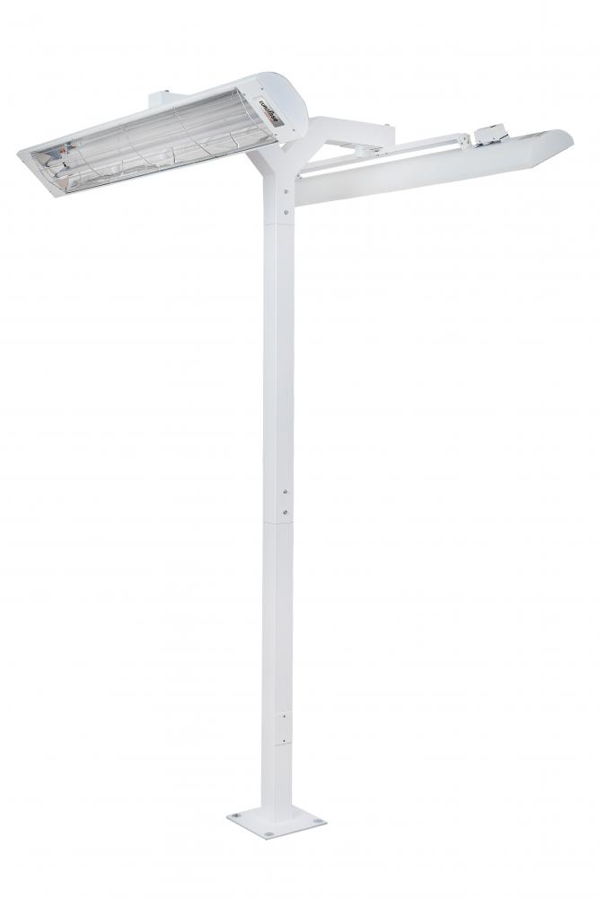Eurofase EF3908PMDW 39 Inch 8ft White Pole Mount With Double Crossbar