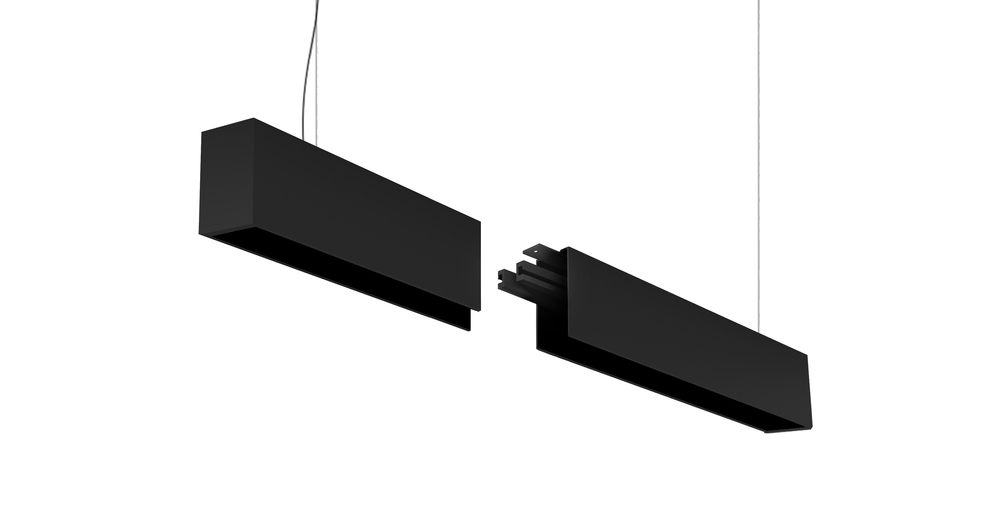 4' LED Linear Suspension Mount Extension Kit, 2" Wide, 4000K, Black