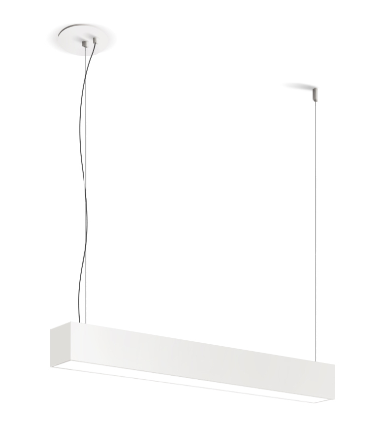 4' LED Linear Suspension Mount, 2"Wide, 4000K, White