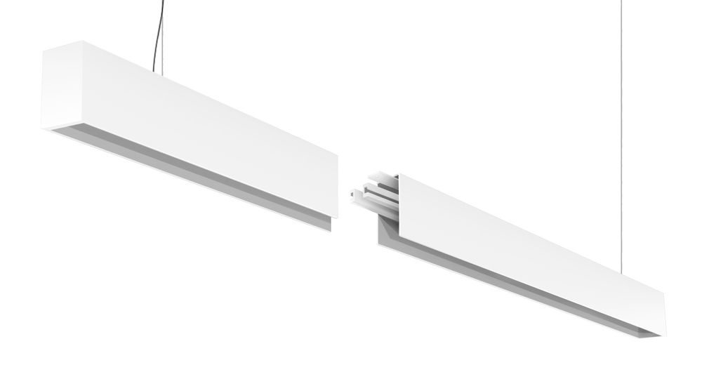 8' LED Linear Suspension Mount Extension Kit, 2" Wide, 3000K, White
