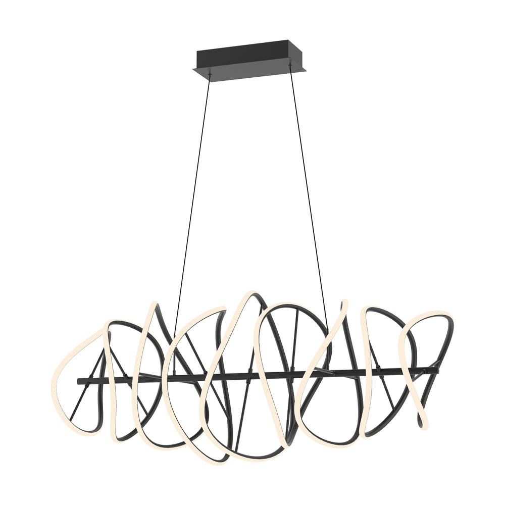 Collide 44-in Black LED Chandeliers