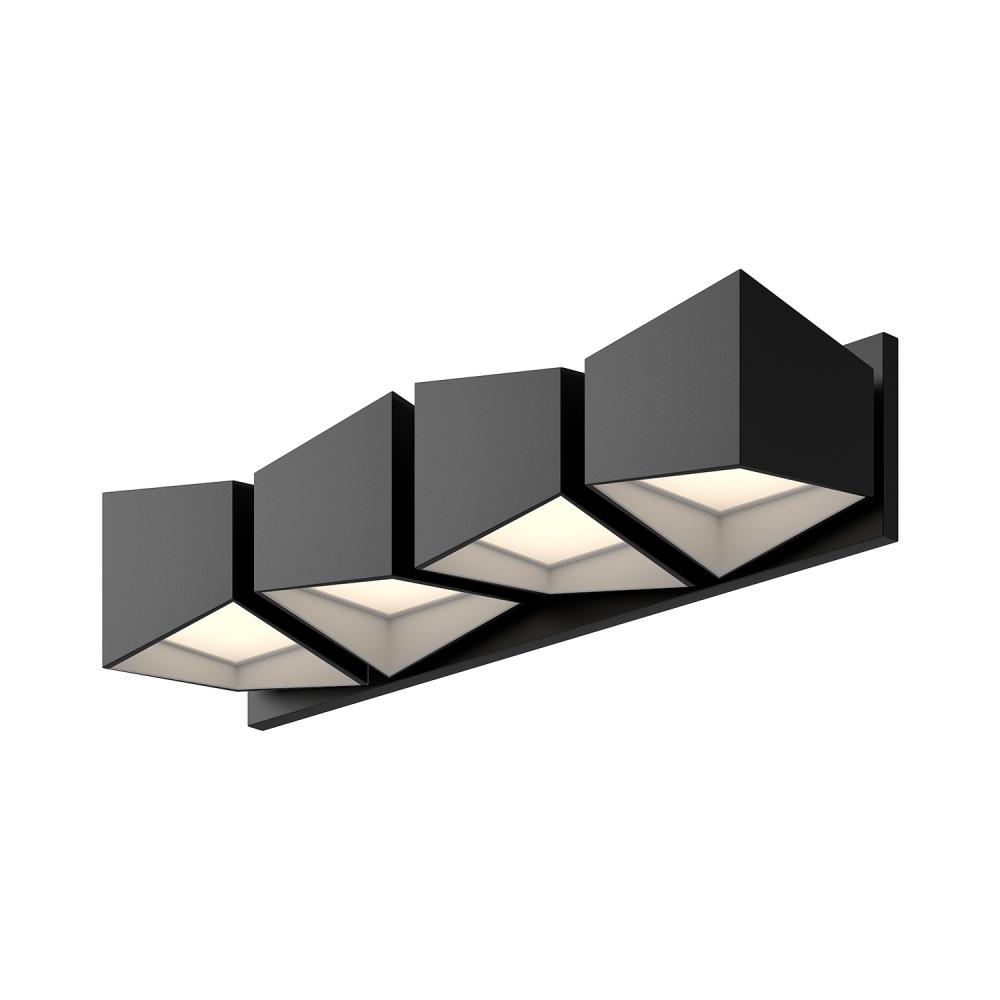 Cubix 24-in Black/White LED Vanity