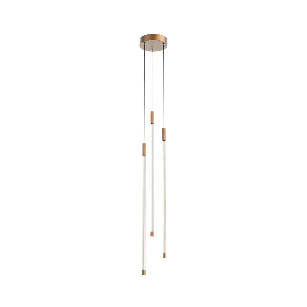 Motif 27-in Brushed Gold LED Multi Pendant