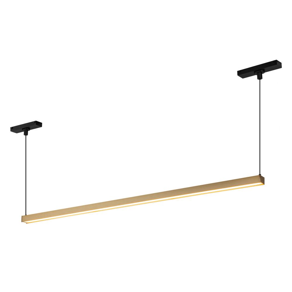 Mira 33-in Brushed Gold Trilo Track Linear Pendant