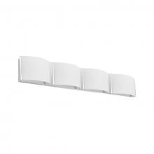 Kuzco Lighting Inc 701064CH-LED - Four Lamp LED Vanity with Curved White Opal Glass
